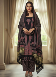 Green Ajrak Salwar Suit – Pure Modal with Jari Border Dupatta 3