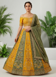Roman Satin Silk Lehenga 3