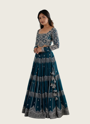 Faux Georgette Lehenga Choli with Embroidered Dupatta 2