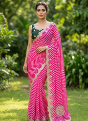 Special Shwan Lariya Saree – Cyc Georgette with Goota Foil & Coding Work 5