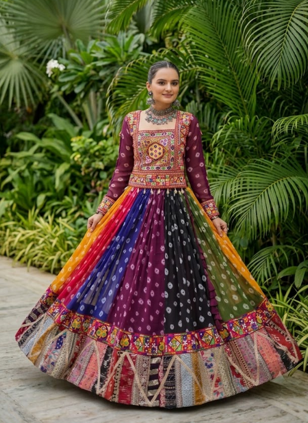 Georgette Lehenga Set – Vintage & Gamthi Embroidery Australia