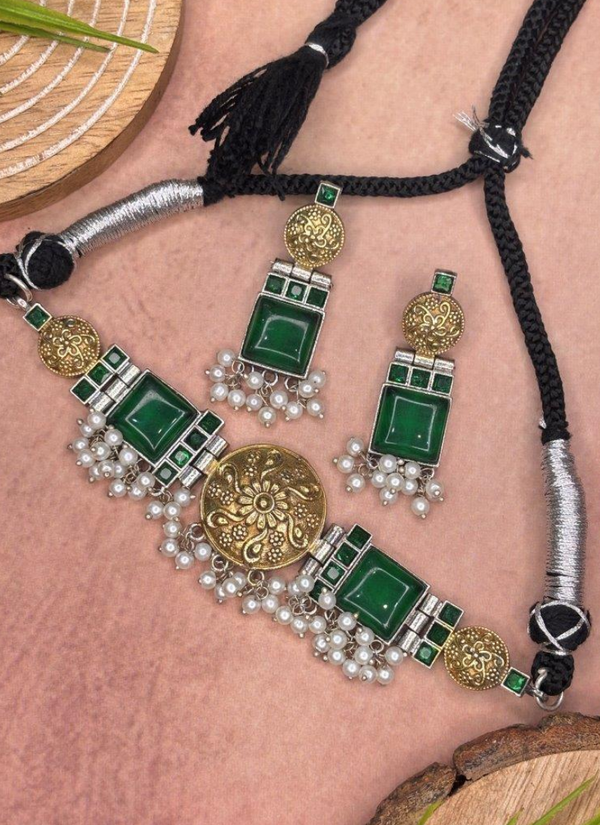 Daksha Dual Tone Necklace Set
