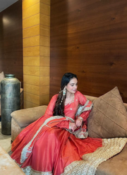 Anarkali Suit in Chinon Silk with Coding & Sequins Embroidery + Dupatta 3