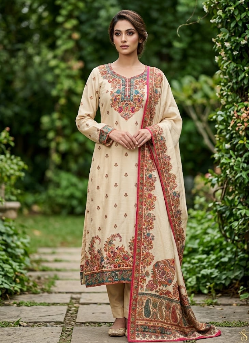 Pure Kani Silk Salwar Suit – Rich Handwoven Craftsmanship Australia