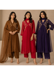 Designer Mul Chanderi Kurta Set | Indian Traditional Dress & Fashion Online Australia 2