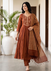 Mul Chanderi Kurta Set 3