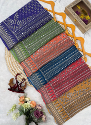 Bollywood Designer Saree – Fox Georgette with Katdana & Mirror Work 9