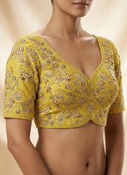 Roman Silk Women’s Blouse with Jari, Sequins & Codding Thread Work 15