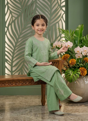 Girls Cotton Midi Shirt Set – Embroidered 2 Piece Casual Wear 4