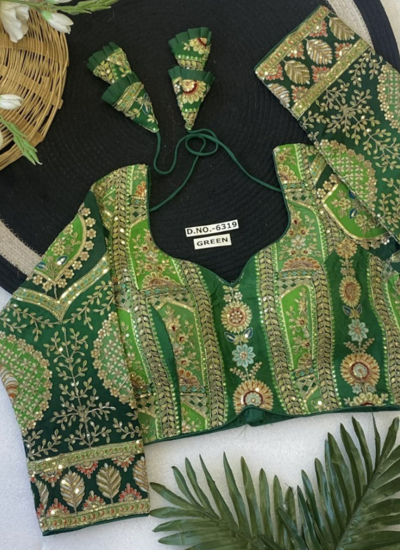 Partywear Women’s Blouse with Premium Padding & Back‑Open Design