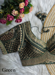 Roman Silk Women’s Blouse with Heavy Embroidery & Back‑Open Design 11