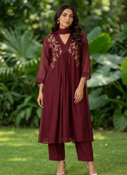 Mul Chanderi Three-Piece Set | Indian Party Wear & Occasion Fashion Australia 5