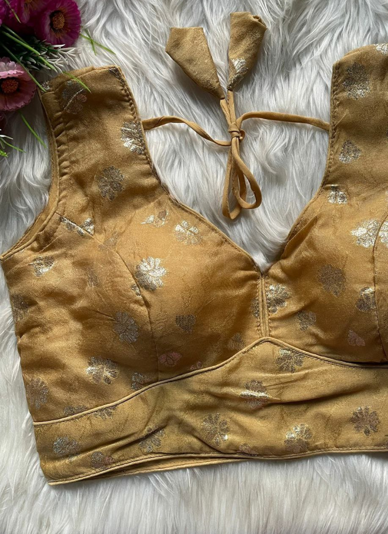 Cosmos Viscose Jequard Silk Women’s Blouse with Heavy Partywear Design