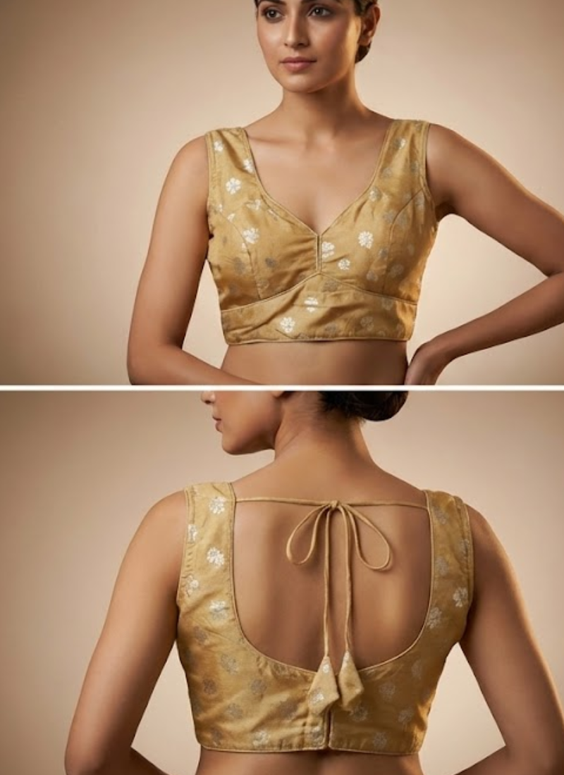 Cosmos Viscose Jequard Silk Women’s Blouse with Heavy Partywear Design