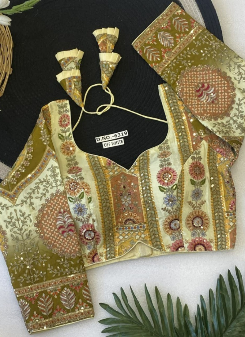 Partywear Women’s Blouse with Premium Padding & Back‑Open Design