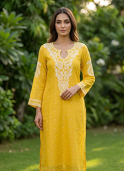Mul Chanderi Chikankari Suit Set | Indian Salwar Suit Online Australia 21