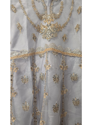 Girls Embroidered Net Frock Set – 3 Piece Party Wear | Indian Celebration Wear 5