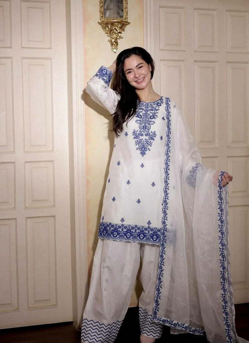 Rayon Cotton Kurti Set with Silk Dupatta