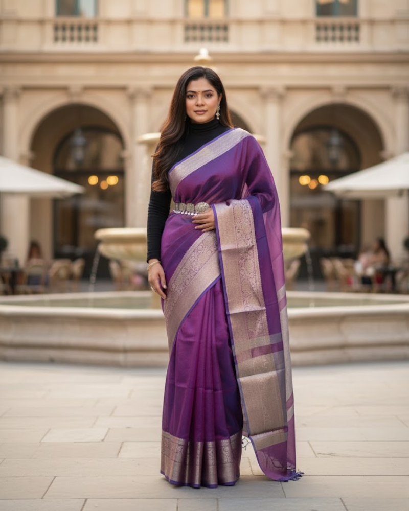 Tissue Banarasi Saree – Elegant Handwoven Tradition