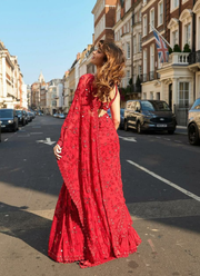 Ruffle Georgette Saree 4
