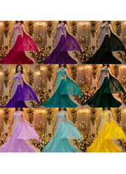 Georgette Saree – Embroidery Sequence Work, Ready to Wear 4