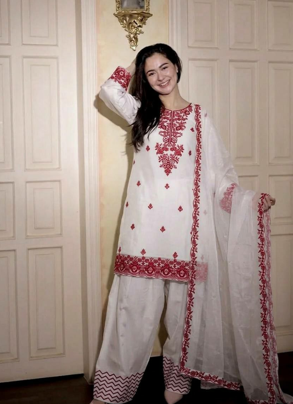 Rayon Cotton Kurti Set with Silk Dupatta