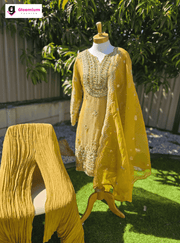 Pakistani Salwar Suit – Vibrant Yellow Elegance 8