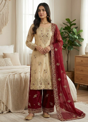 GMY Silk Palazzo Suit with Heavy Sequins Embroidery + Dupatta 2