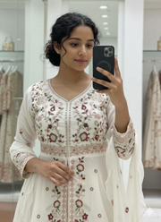 Rangoli Silk Palazzo Suit with Sequins Embroidery + Dupatta 5