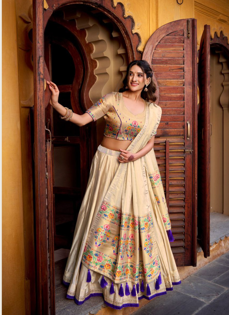 Shimmer Paithani Zari Lehenga Choli Set
