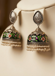 Black German Silver Earrings 5