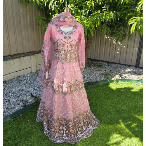 Pink Pakistani Anarkali Suit