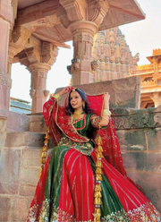 Fox Georgette Bridal Lehenga Choli with Heavy Embroidery + Dupatta 2