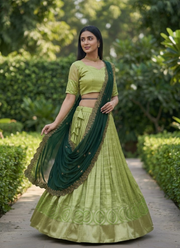 South Style Kanjivaram Silk Lehenga, Luxury Indian Wedding Lehenga for Women Australia 2