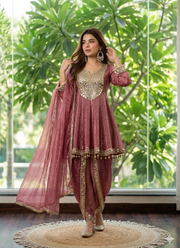 Gold Crush Kurta Set with Dupatta 3