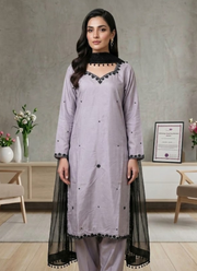 Heavy Crepe Silk Farshi Salwar Suit with Organza Dupatta 6