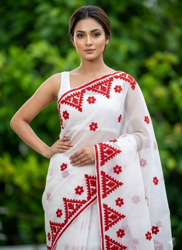 Kota Applique Saree – No Blouse Piece