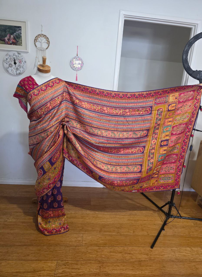 Pure Kani Silk Saree with Silk Mark Certified