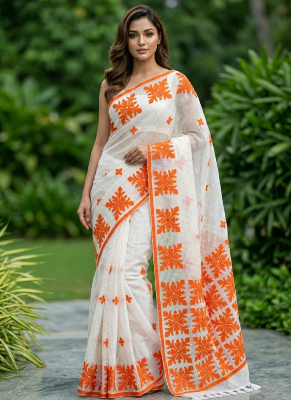 Kota Applique Saree – No Blouse Piece
