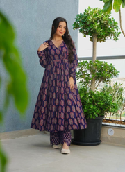 Heavy Rayon Anarkali Suit with Digital Print & Wide Flair (Sizes XS–6XL) 2