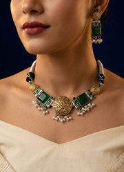 Daksha Dual Tone Necklace Set 1