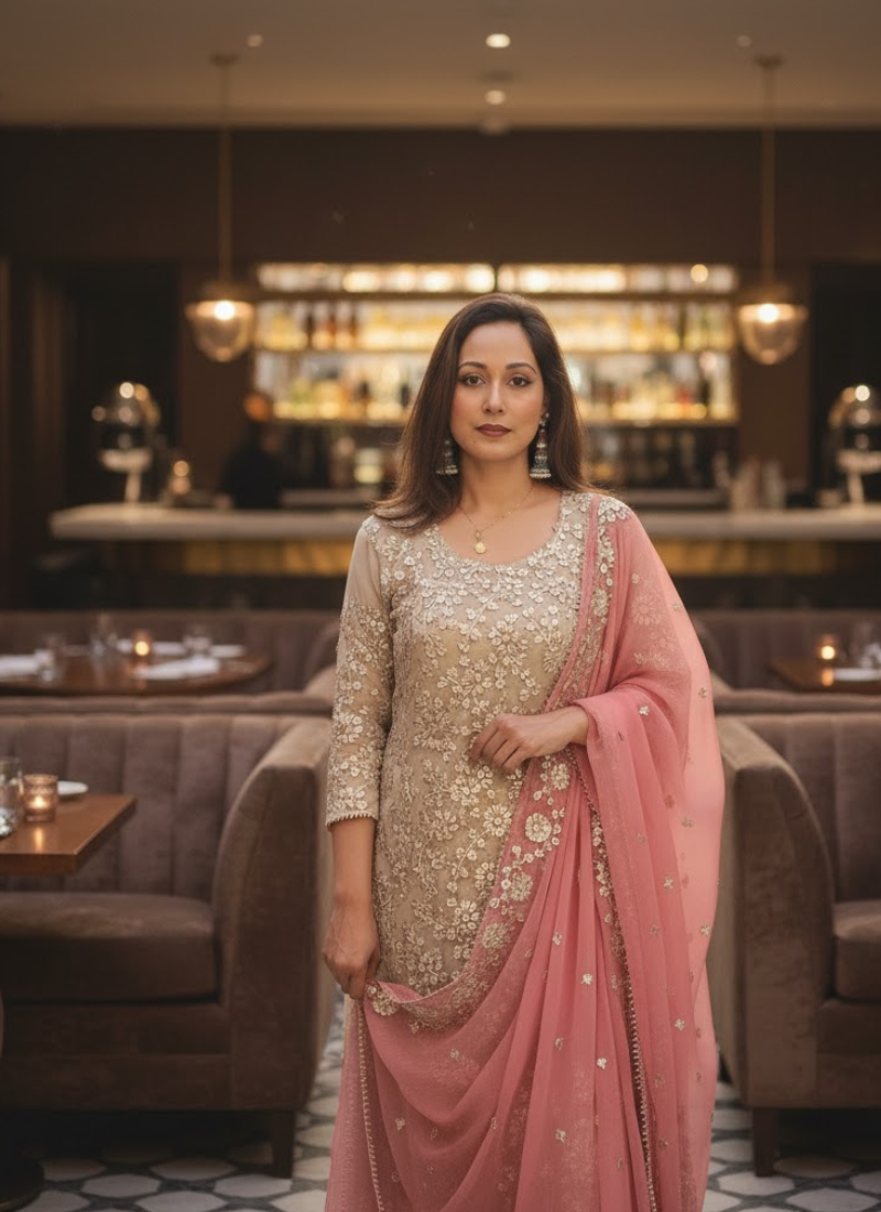 Chiffon Gota Patti Pakistani Kameez Salwar – Traditional Elegance for Women