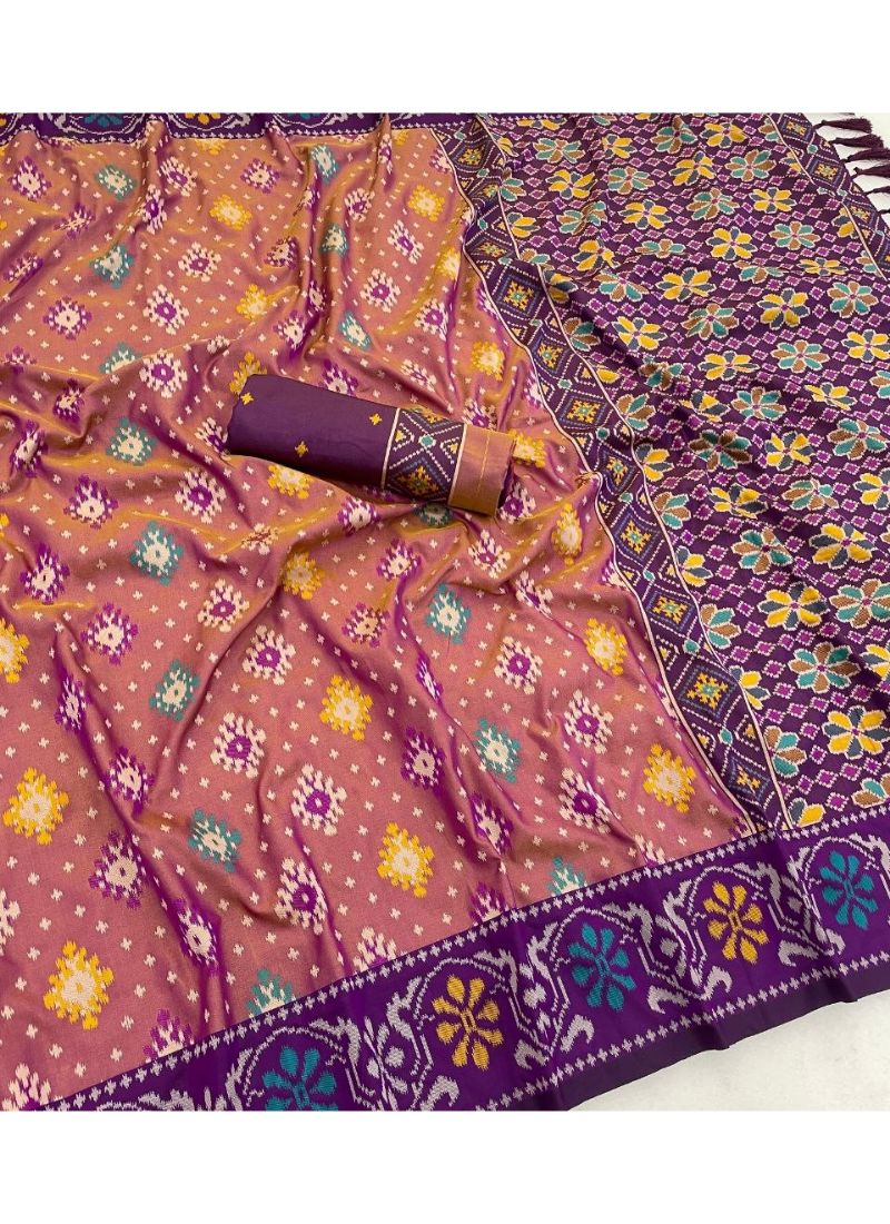 Karishma Patola Silk Saree – Premium Soft Silk with Zari Weaving & Meena Kari Border