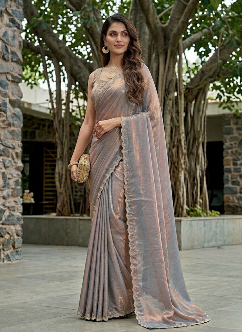 Fandy Satin Silk Saree