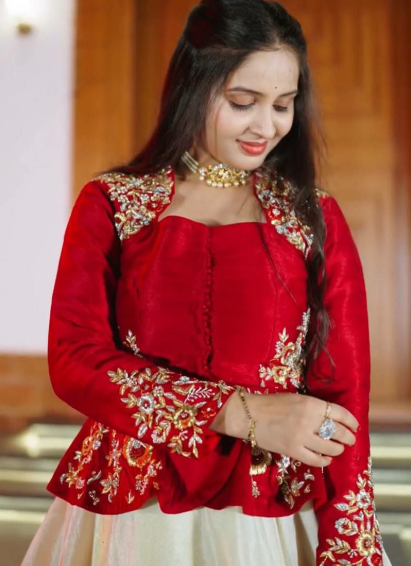 Pure Chinon Lehenga Choli with Embroidery & Sequins Work