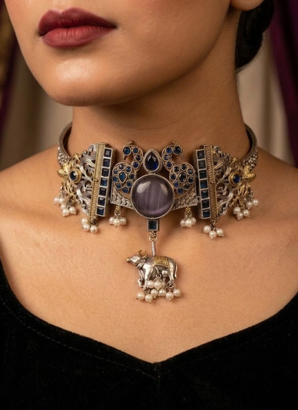 Tina Purple Stone Choker