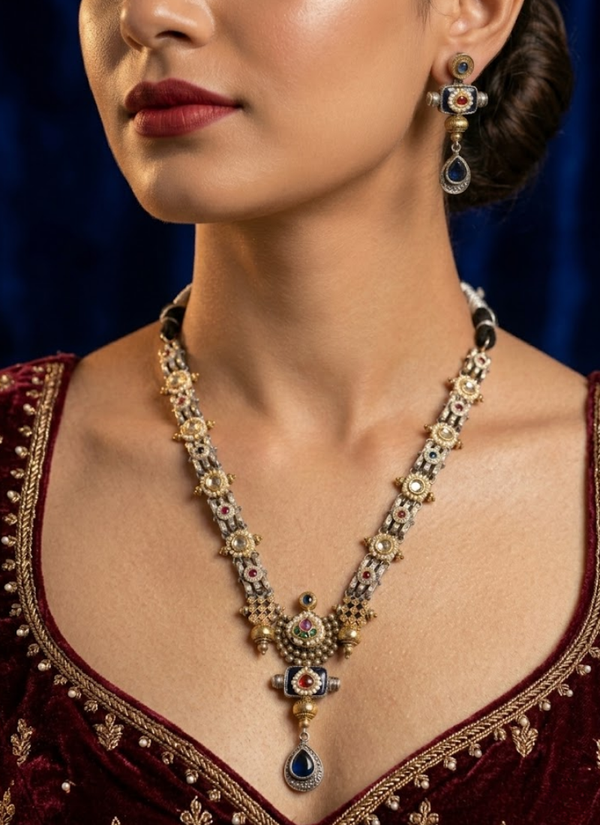 Samiksha Dual Tone Necklace Set