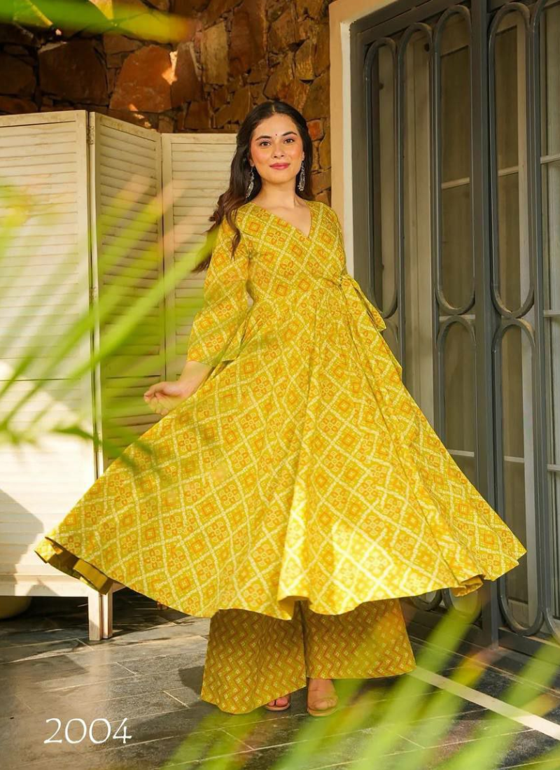 Heavy Rayon Anarkali Gown with Digital Print & 3.5m Flair