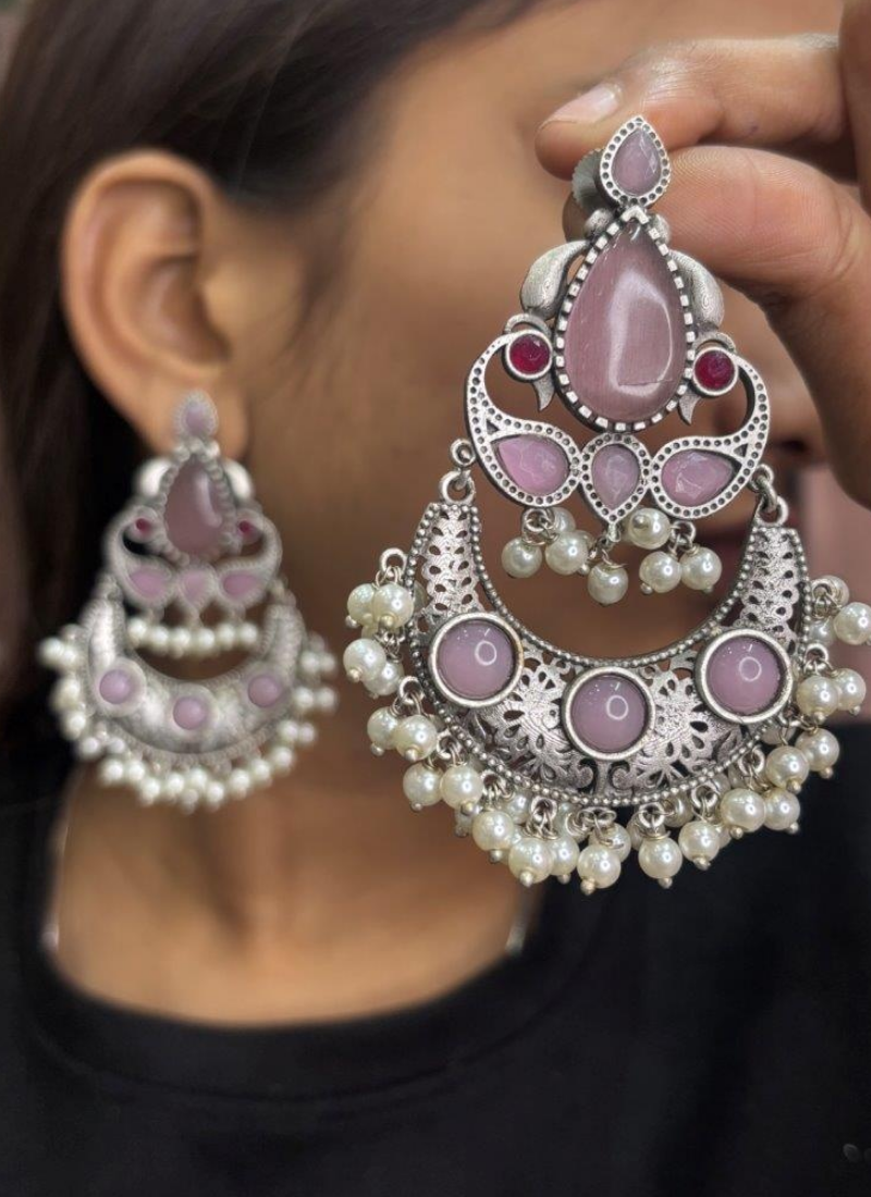 Shreeja Silver Earrings - View 2