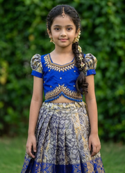 Kids Pattu Frock – Traditional Party Wear Dress 2